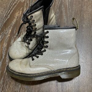 Silver sparkle boots. Used condition.